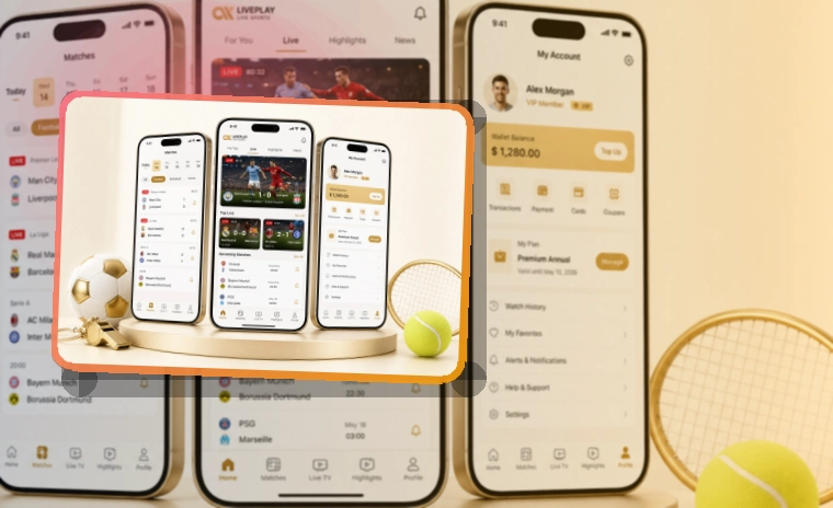 满冠体育 App体验补充 页面展示